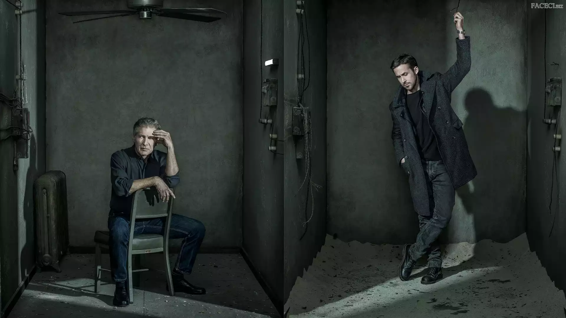 Aktor, Ryan Gosling, Postać, Aktor, Film, Blade Runner 2049, Policjant K, Rick Deckard, Postać, Harrison Ford